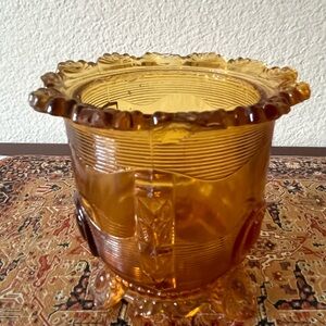 Vintage Amber Glass sugar bowl